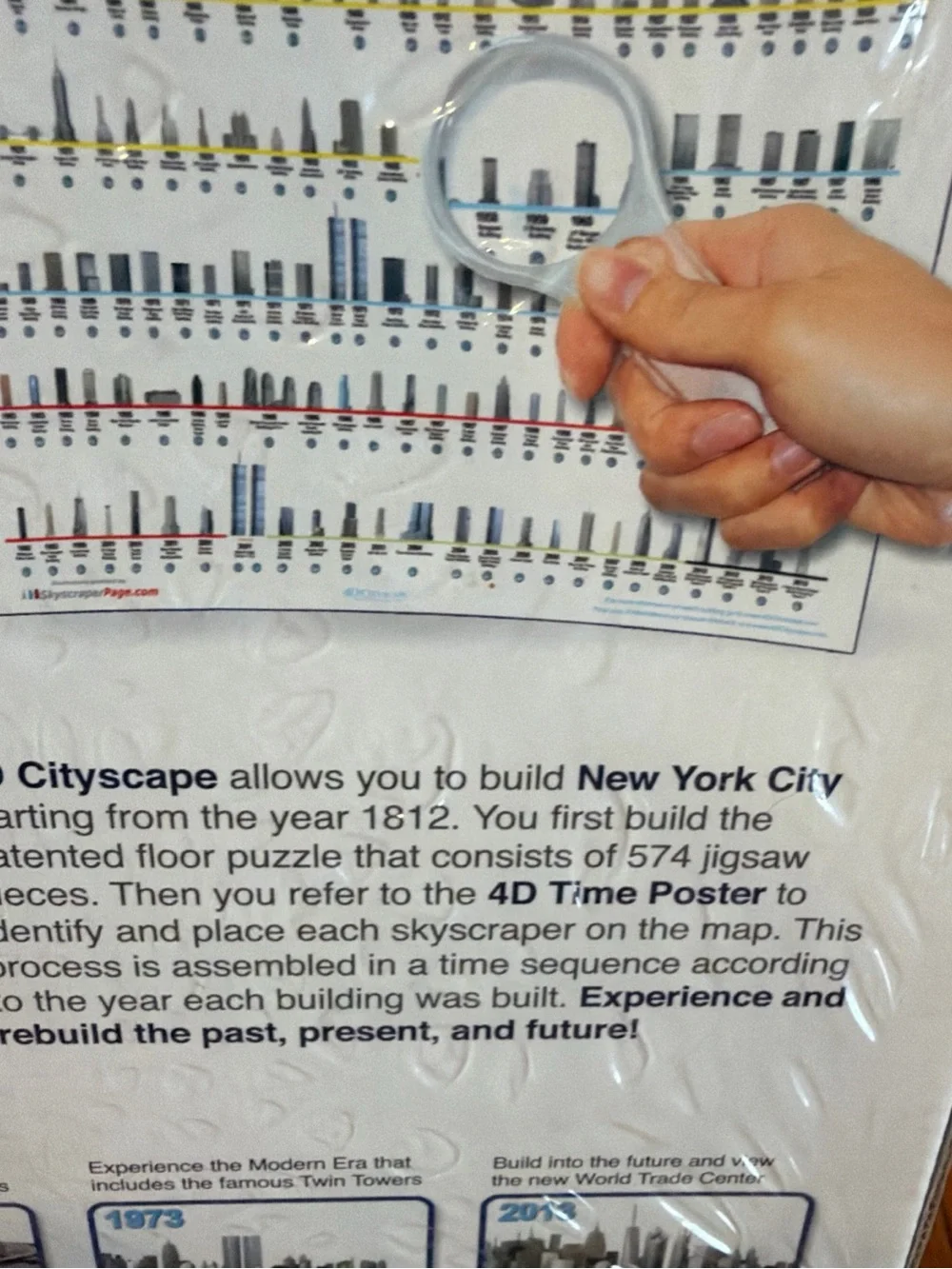 NYC 700-Piece 3D Jigsaw Puzzle - Gray Skyline